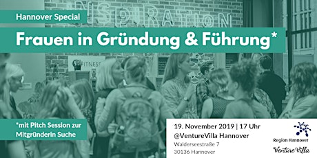 Hannover Special: Frauen in Gründung & Führung (+ Co-Founder Pitch Session) primary image