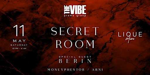 Imagem principal do evento SECRET ROOM BY  @the.vibe.us