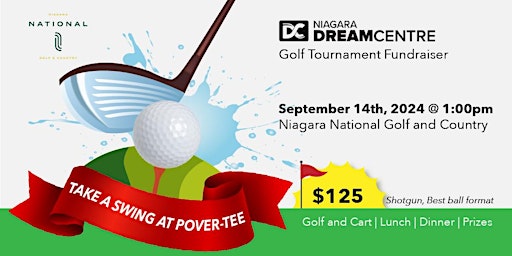 Image principale de Niagara Dream Centre Fundraiser "Take a Swing at POVER-TEE" Golf Tournament