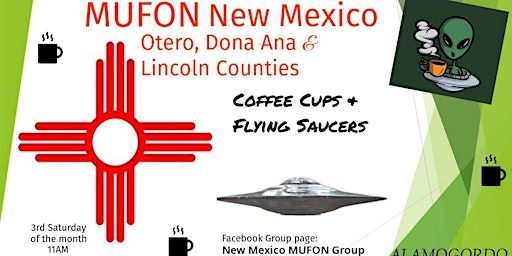 Imagem principal do evento Coffee Cups & Flying Saucers with The Mutual UFO Network