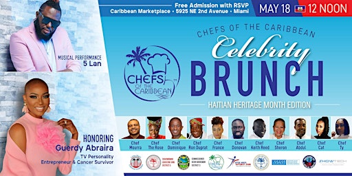 CHEFS OF THE CARIBBEAN Celebrity Brunch/Haitian Heritage Month Edition 2024 primary image