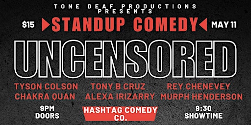 UNCENSORED: A STAND UP COMEDY SHOW primary image