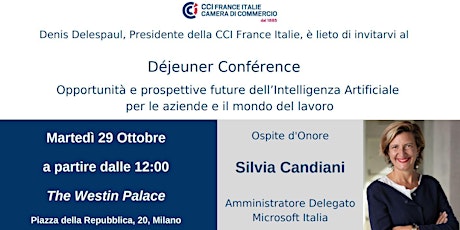 Image principale de Déjeuner Conférence con Silvia Candiani, AD Microsoft Italia