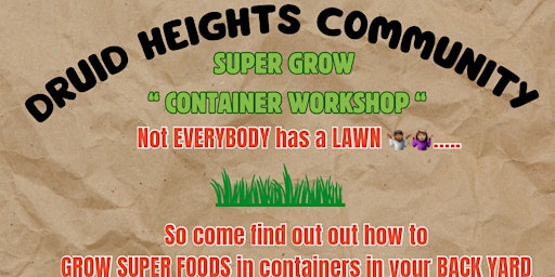 Image principale de Copy of “SUPER GROW” Container Garden Workshop