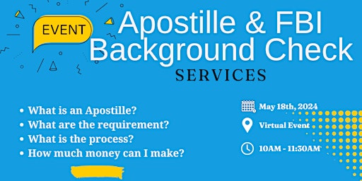 Image principale de An Introduction to  Apostille Services and FBI Background Checks