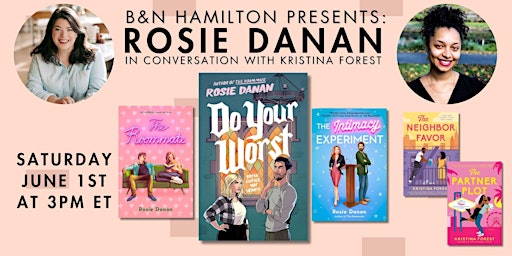 Imagem principal do evento Rosie Danan Discussion and Signing at Barnes & Noble - Hamilton,  NJ