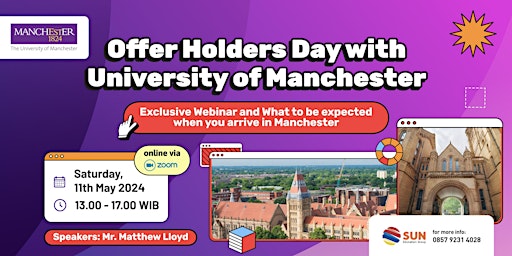 Image principale de Offer Holders Day with University of Manchester