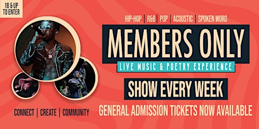 Primaire afbeelding van Members Only: Live Music & Poetry Experience (Golden Ticket)