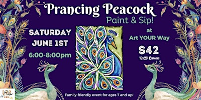 Prancing Peacock Paint & Sip! primary image
