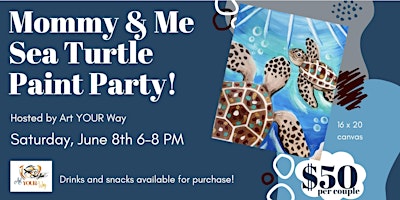 Imagem principal de Mommy & Me Sea Turtle Paint Party!