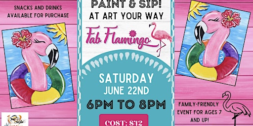 Imagem principal do evento Fab Flamingo Paint & Sip!
