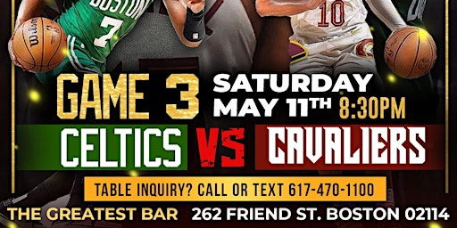 Imagem principal de NBA Game 3 Watch Party: Celtics vs. Cavaliers
