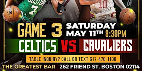 NBA Game 3 Watch Party: Celtics vs. Cavaliers