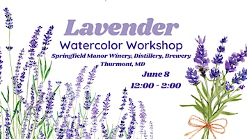 Image principale de Lavender Watercolor Workshop 6/8