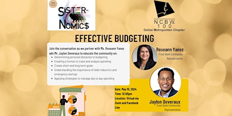 Sister-Nomic$: Effective Budgeting