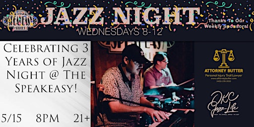 Image principale de The Speakeasy Jazz Night Celebrates 3 Years