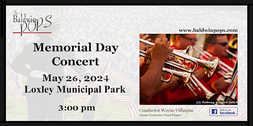 Hauptbild für Memorial Day Concert - Loxley Municipal Park