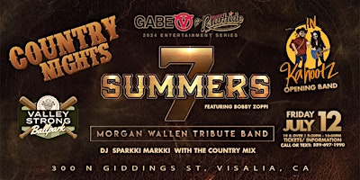 Image principale de COUNTRY NIGHT WITH 7 SUMMERS  A Morgan Wallen Tribute Band & IN-KAHOOTZ