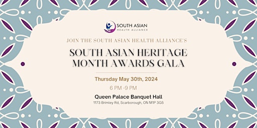 Image principale de South Asian Heritage Month Awards Gala