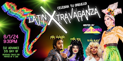 Imagem principal do evento LatinXtravaganza pride month DRAG SHOW!