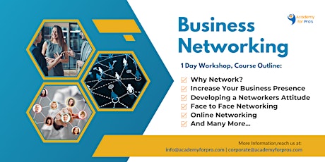 Business Networking 1 Day Workshop in New York City, NY on May 24th, 2024