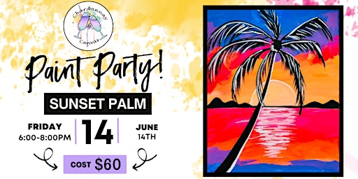 Sunset Palm Paint Party  primärbild