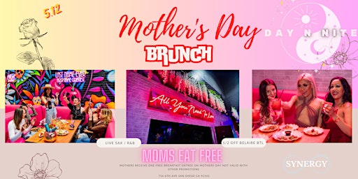 Imagem principal do evento Mothers Day Brunch Live Sax / R&B / Moms Eat free