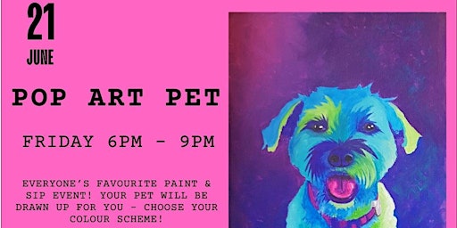 Imagem principal de Pop Art Pets - Paint & Sip