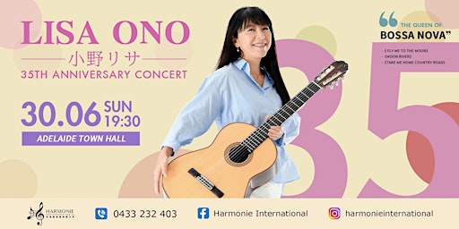 Liso Ono 35th Anniversary Australia Concert - Adelaide Town Hall primary image