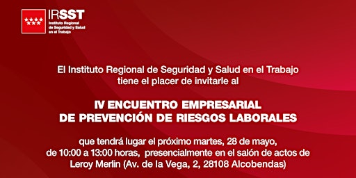 Hauptbild für Encuentro empresarial de Prevención de Riesgos Laborales 2024