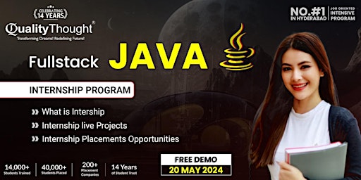 Primaire afbeelding van Full Stack Java  Training with Internship Program