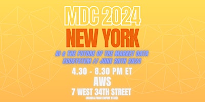 Market Data in the Cloud NY 2024 primary image