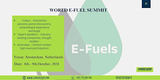 Imagem principal do evento World e-Fuel Summit