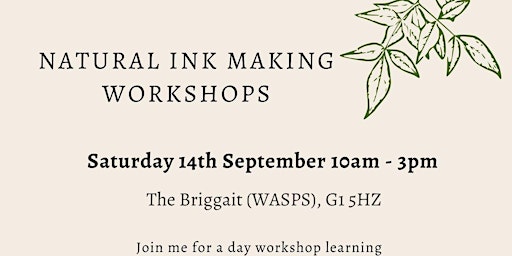 Imagem principal do evento Natural Ink/Art Material Making workshop