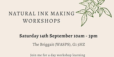 Natural Ink/Art Material Making workshop