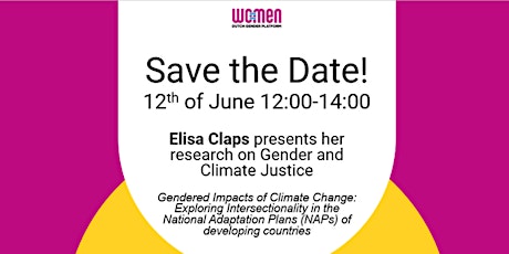 Elisa Claps presents her research on Gender and Climate Justice