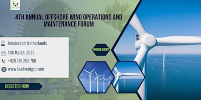 Immagine principale di 4th Annual Offshore Wind Operations And Maintenance Forum 