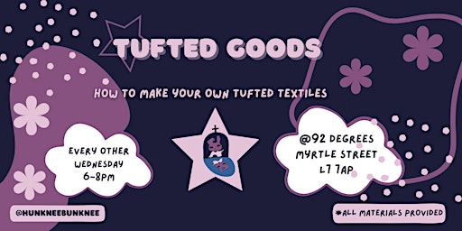 Imagem principal do evento Tufted Goods- Make your own tufted textiles