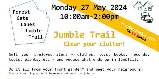 Imagem principal do evento Forest Gate 'Lanes' Jumble Trail (Area between Forest Lane & Cann Hall Rd)