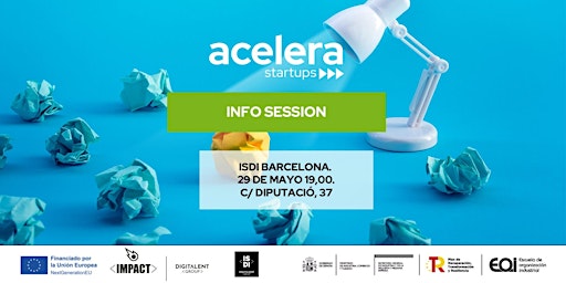 Hauptbild für BARCELONA INFO SESSION Acelera Startups IMPACT Accelerator · ISDI