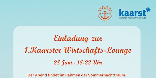 Imagem principal do evento 1. Kaarster Wirtschafts-Lounge