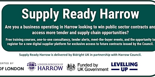"Become Harrow Supplier" Day on the 23rd May.  primärbild