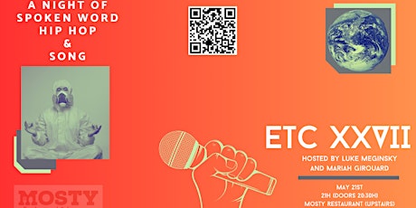 ETC XXVII: A Night of Spoken Word, Hip Hop, and Song (new venue!)
