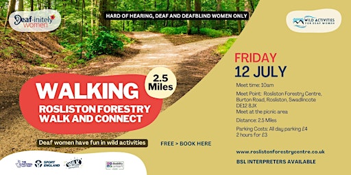 Primaire afbeelding van Rosliston Forestry Walk and Connect - Deaf Women Wild Activities!