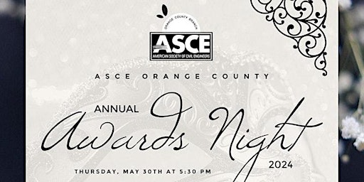 Imagem principal do evento ASCE OC Branch 2024 Awards Night - Additional Plaques Order Form