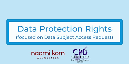 Image principale de Data Protection Rights, 7 November 2024 - 9:30am-1pm