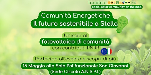 Imagen principal de Comunità Energetiche Rinnovabili di Stella - location Circolo A.N.S.P.I.