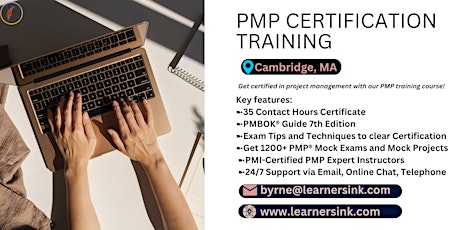 Confirmed PMP exam prep workshop in Cambridge, MA