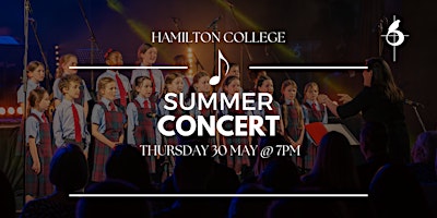 Image principale de Hamilton College Summer Concert - Thursday 30 May