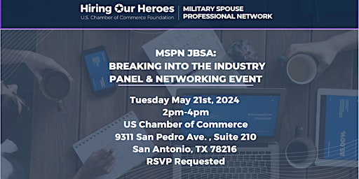 Imagem principal do evento MSPN JBSA: Breaking into the Industry Panel & Networking Event